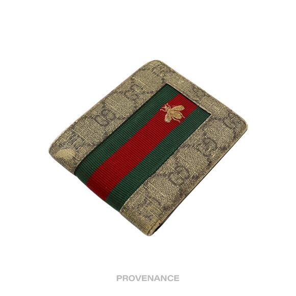 🔴 Gucci GG Supreme 8CC Bifold Wallet - Signature Web Bee - Picture 4 of 9